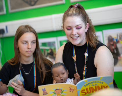 A Northumberland College Early Years students working in the classroom.