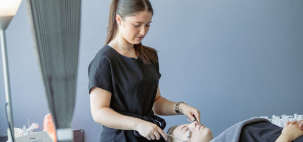 A picture of a Beauty Therapy student at Northumberland College Ashington Campus