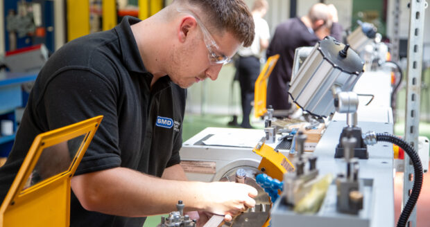 An engineering student at Northumberland College Ashington Campus